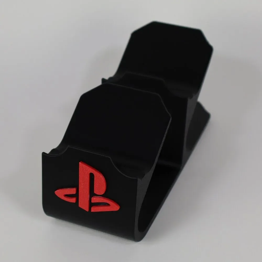 3D Printed - Stand / Holder for 1-2 Playstation Controllers - Black & Red